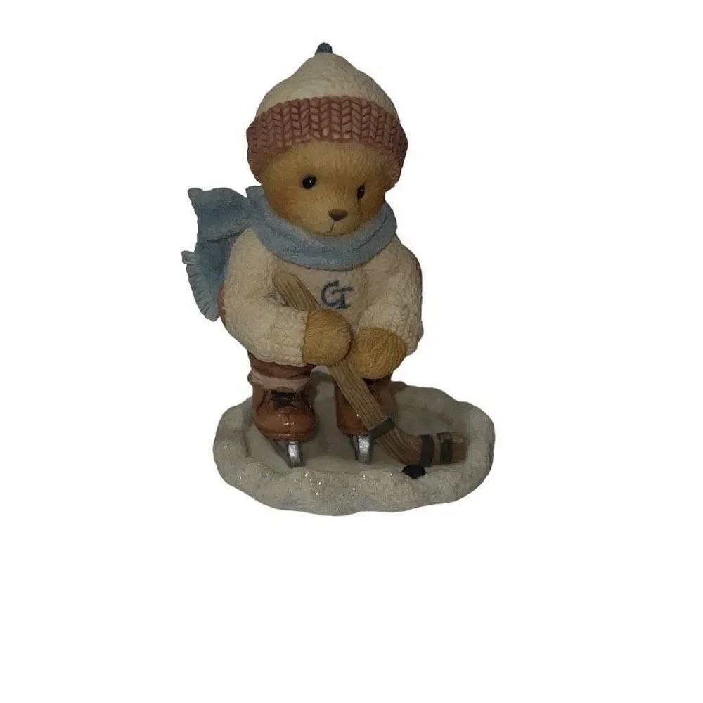 Enesco Cherished Teddies Brandon Friendship is My Goal Hockey Winter Bear 1998